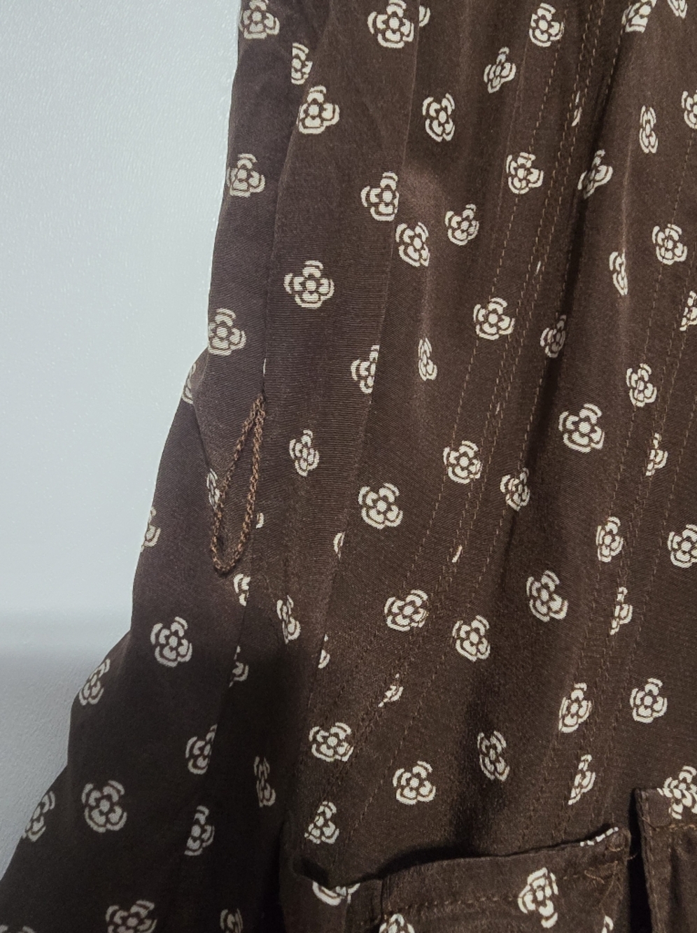 Polo Ralph Lauren Printed Shirt Dress Collared Long Sleeve Front Button Size 10 - Picture 9 of 14